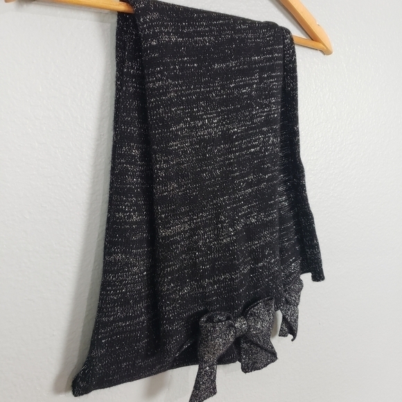 PORTOLANO Wool Fur Blend Bow Detail Scarf - Picture 5 of 10